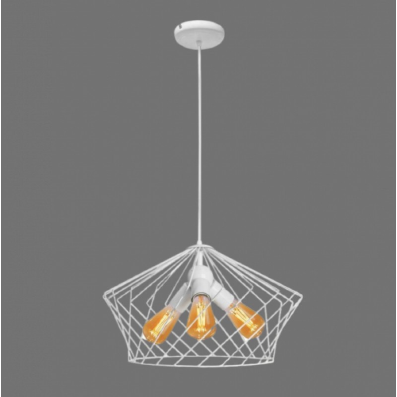 Підвіс лофт MSK Electric Camelia білий на три лампи NL 3329-3 W