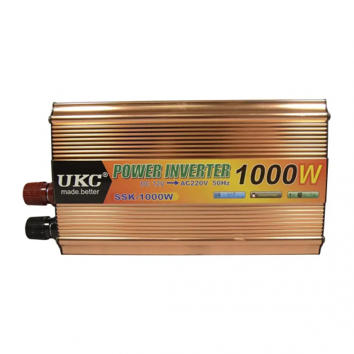 Інвертор автомобільний перетворювач UKC 1000 W AC/DC 12 - 220 V (1756375721)