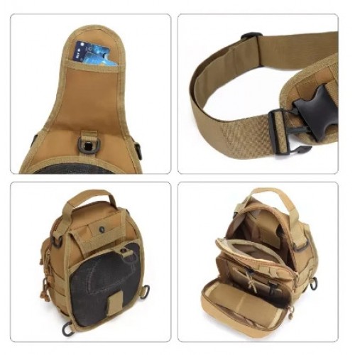 Сумка тактична No Brand 27x20x15 см Хакі (1713882330) Сумка тактична No Brand 27x20x15 см Хакі (1713882330)