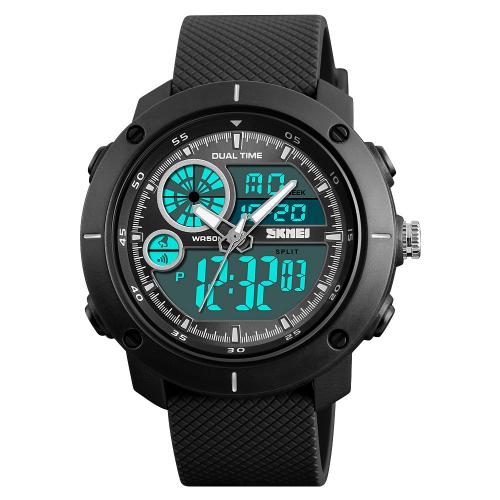 Чоловічий наручний годинник Skmei 1361 Black 1361BK (17142-hbr) Чоловічий наручний годинник Skmei 1361 Black 1361BK (17142-hbr)
