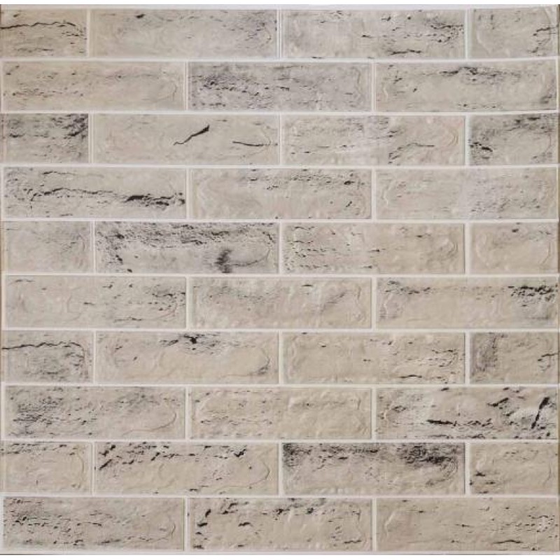 Самоклеюча декоративна 3D панель цегла контраст світло-чорна Loft Expert 680x680x4 мм