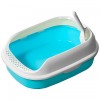 Туалет для кішок з лопаткою Taotaopets 226611 Blue 40х29х13.5 см