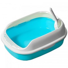 Туалет для кішок з лопаткою Taotaopets 226611 Blue 40х29х13.5 см