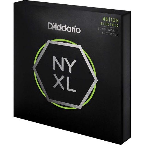 Струни для бас-гітари D'Addario NYXL45125 Nickel Wound Regular Light Electric Bass 5 Strings 45/125 Струни для бас-гітари D'Addario NYXL45125 Nickel Wound Regular Light Electric Bass 5 Strings 45/125