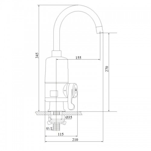 Кран для кухні проточний Lidz (WCR)-0056