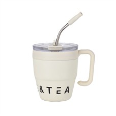 Термочашка з трубочкою та подвійним відкриванням YIWU Coffee & Tea 480 мл Білий (HP-14-23BE)