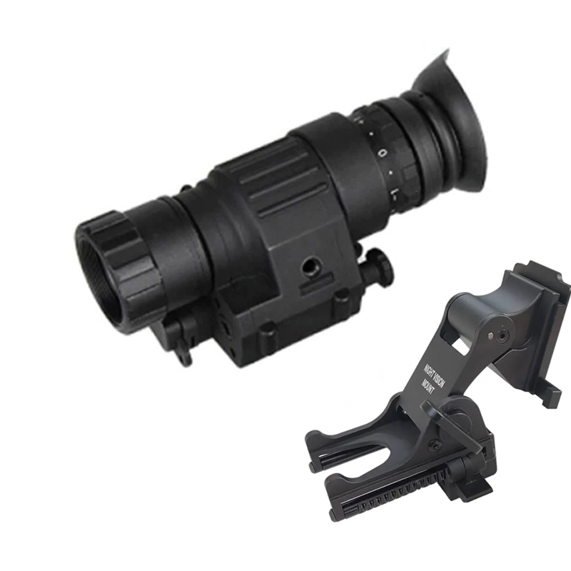 Повний комплект монокуляр нічного бачення ПНБ Nectronix CL27-0008 + модернізоване кріплення на шолом Rhino mount