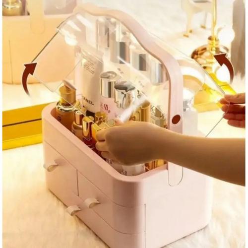 Органайзер для косметики настільний Stenson Cosmetics Storage Box LD-288 Pink