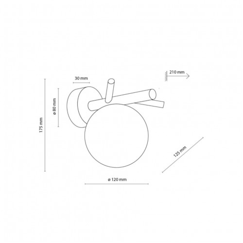 Бра TK Lighting Sheron 12x17.5 см Білий (TK5307)