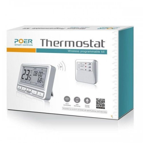 Бездротовий термостат Poer PTC16 з терморегулятором для теплої підлоги, електрокотла або конвектора (100404) в інтернет супермаркеті PbayMarket!