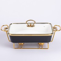 Мармітниця YIWU 1.5 л Чорно-білий (HTJ-1002)