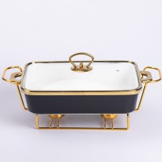 Мармітниця YIWU 1.5 л Чорно-білий (HTJ-1002)