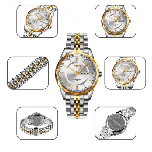 Годинник чоловічий класичний Skmei 9268 Silver-Gold Годинник чоловічий класичний Skmei 9268 Silver-Gold