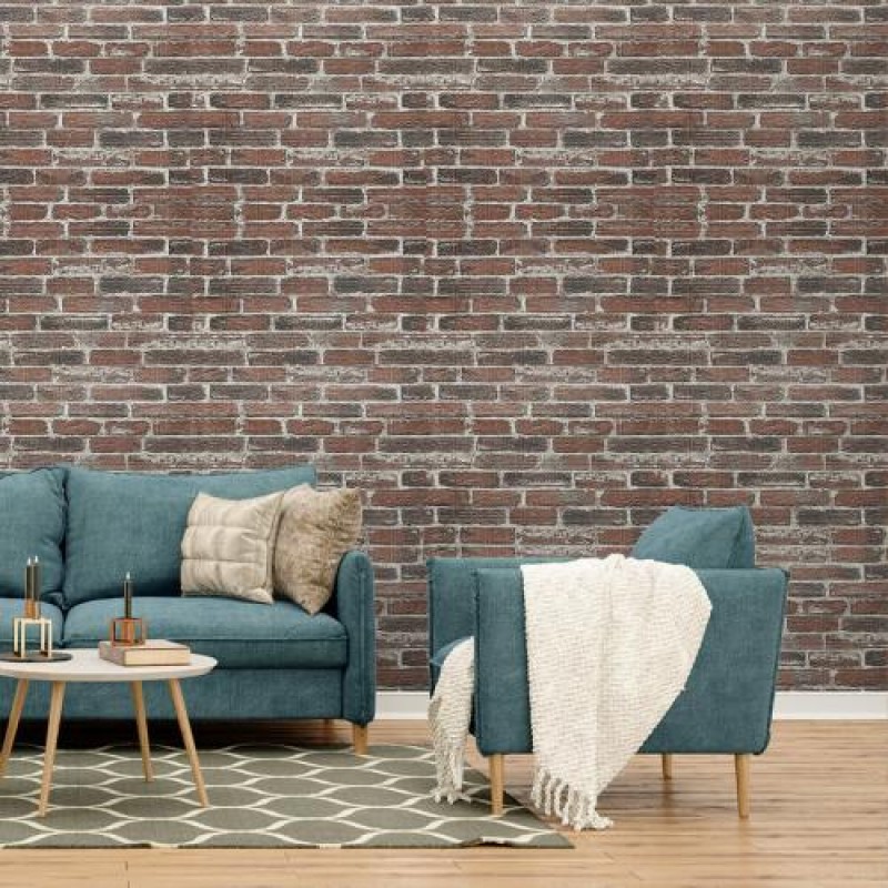 Самоклеюча 3D панель під червоний катеринослав цегла Sticker Wall 3080x700x3мм