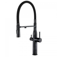 Кухонний змішувач на дві води з гнучким виливом Mixxus VTM-021 Black Refl.Black (MI6089) Кухонний змішувач на дві води з гнучким виливом Mixxus VTM-021 Black Refl.Black (MI6089)
