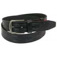 Шкіряний ремінь Skipper 110-130 x 3.8 см Чорний (1142-38)