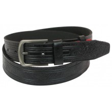 Шкіряний ремінь Skipper 110-130 x 3.8 см Чорний (1142-38)
