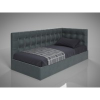 Ліжко-диван BNB GrenadineDesign без підйомного механізму 120x190 сірий