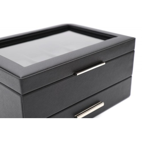 Шкатулка для зберігання годинників Salvadore LTH/10/BL./JW 310x222x150 мм Чорний Шкатулка для зберігання годинників Salvadore LTH/10/BL./JW 310x222x150 мм Чорний