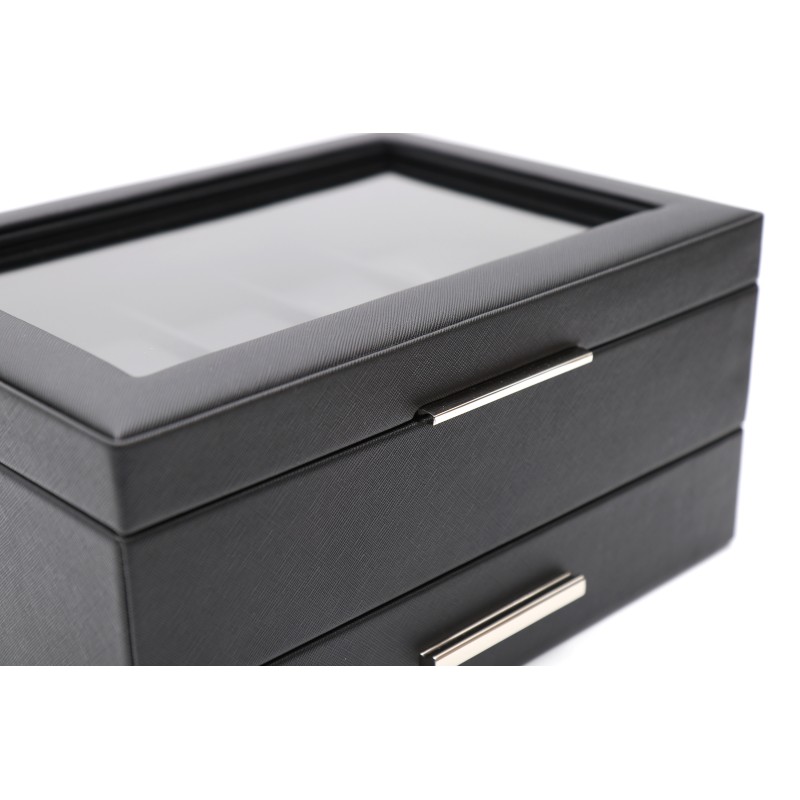 Шкатулка для зберігання годинників Salvadore LTH/10/BL./JW 310x222x150 мм Чорний