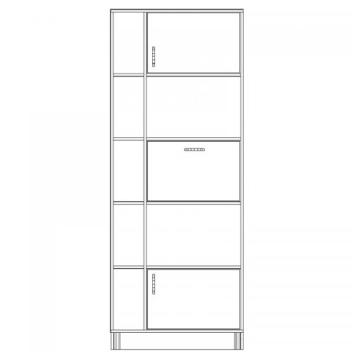 Шафа-Пенал Тиса Мебель ШС-832 Дуб сонома 205x35x80 см Шафа-Пенал Тиса Мебель ШС-832 Дуб сонома 205x35x80 см