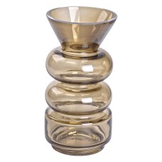 Ваза декоративна скляна в нордичному стилі Flower Season 18 см Коричневий (HP-10-15)