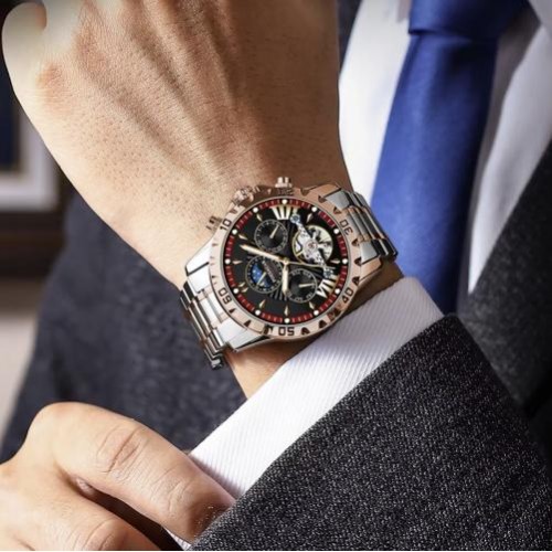 Наручний годинник чоловічий Poedagar Mechanical Золотой (3241)