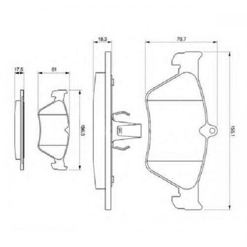 Колодки гальмові Bosch дискові передні OPEL Calibra/SAAB 900/VAUXHALL Omefa -98 0986461129 в інтернет супермаркеті PbayMarket!