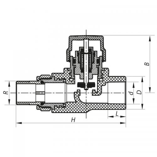 Кран термостатичний прямий PPR 20x1/2 KOER K0151.PRO (KP0192) в інтернет супермаркеті PbayMarket!