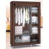 Тканинна шафа storage wardrobe 2 секції 105х45х170 см Коричнева (YG105)