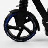 Двоколісний самокат Best Scooter складаний амортизатор стоп сигнал 100 кг Black and blue (105431)