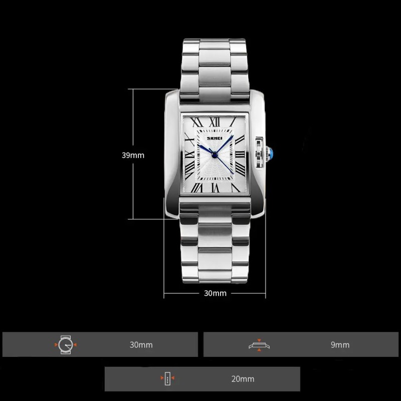 Жіночий наручний годинник Skmei 1284 Сріблястий