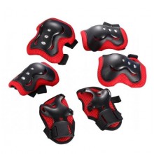 Захист для дітей FSK M07 кисті/лікті/коліна Чорний/Червоний (GRD-001)