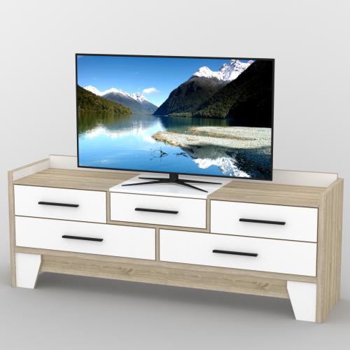 Тумба під телевізор Тиса Мебель ТВ-396 Дуб сонома Білий 68x44x174 см Тумба під телевізор Тиса Мебель ТВ-396 Дуб сонома Білий 68x44x174 см