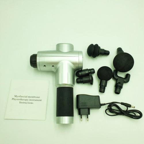 Акумуляторний масажер для тіла 4 насадки Fascial Gun KH-320 Сірий (VD201605923) Акумуляторний масажер для тіла 4 насадки Fascial Gun KH-320 Сірий (VD201605923)