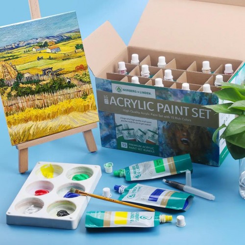 Набір художніх акрилових фарб NORBERG&LINDEN 15 кольорів 120 ml в інтернет супермаркеті PbayMarket!