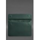 Шкіряний чохол-конверт на магнітах для MacBook 13 Зелений Crazy Horse BlankNote