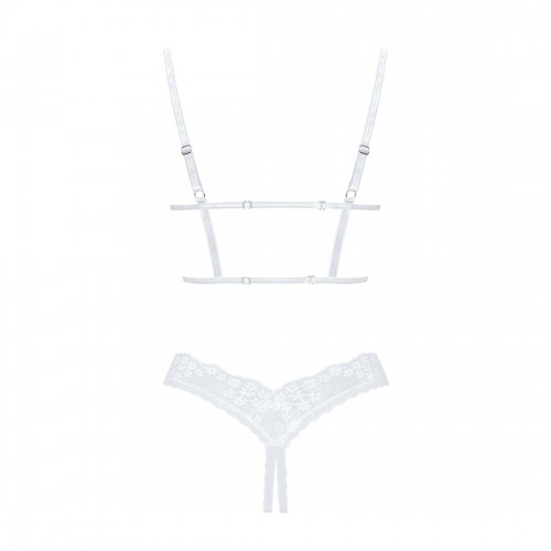 Еротичний комплект Obsessive Heavenlly 2-pcs cupless set XL/2XL, відкриті груди, з доступом