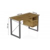 Письмовий стіл із ящиками Ferrum-decor Оскар 750x1400x700 метал Сірий ДСП Дуб Артізан 16 мм (OSK0083) в інтернет супермаркеті PbayMarket!