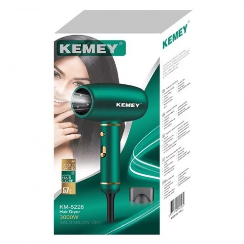 Дорожний фен Kemei Km-8228 з іонізацією Дорожний фен Kemei Km-8228 з іонізацією