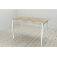 Стіл кухонний Ferrum-decor Маріо 75x120x60 Білий ДСП Сонома 16мм (MAR0025) Стіл кухонний Ferrum-decor Маріо 75x120x60 Білий ДСП Сонома 16мм (MAR0025)