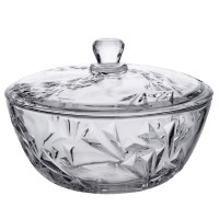 Салатниця скляна YIWU 24 см Прозорий (HP-YH-62)