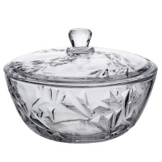 Салатниця скляна YIWU 24 см Прозорий (HP-YH-62)