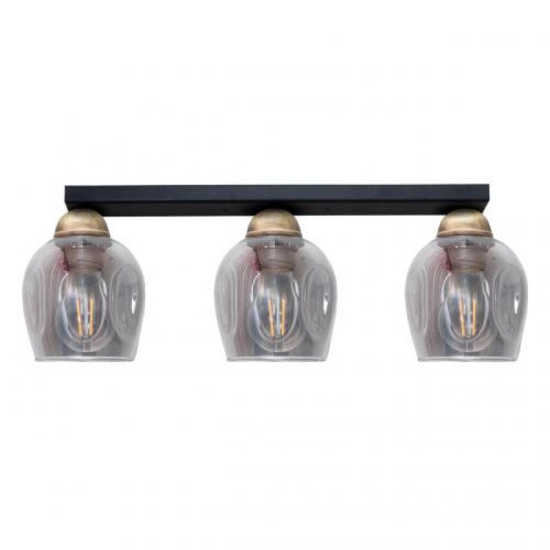 Світильник стельовий MSK Electric Enigma під три лампи PL 202411-3 BK Чорно-бронзовий (619298)