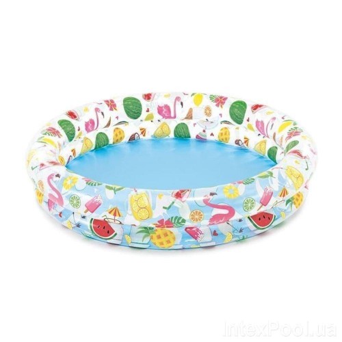 Дитячий надувний басейн Intex 59460 «Фрукти», 122 х 25 см, з м'ячиком та колом (hub_l2sqjx) в інтернет супермаркеті PbayMarket!