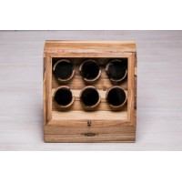 Органайзер з подушечками для 6 годинників ecoWalnut 32.2х34.6х22.8 см Органайзер з подушечками для 6 годинників ecoWalnut 32.2х34.6х22.8 см
