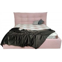 Ліжко двоспальне BNB Calypso Premium 160 х 190 см Simple З додатковою металевою цільнозварною рамою Рожевий