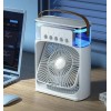 Настільний вентилятор No Brand з зволожувачем повітря Air Cooler Fan з USB та LED підсвічуванням 21x26x9 см Білий (2104618501)