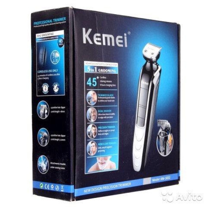 Стайлер Kemei KM 1832-a Чорно-сріблястий (618548033)