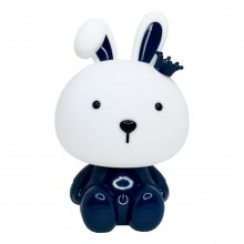 Нічник дитячий Зайчик з короною Mega Zayka MGZ-1405 Blue мережевий живлення від USB